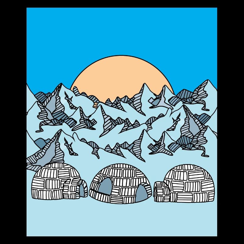 Iglu Schnee und Eislandschaft