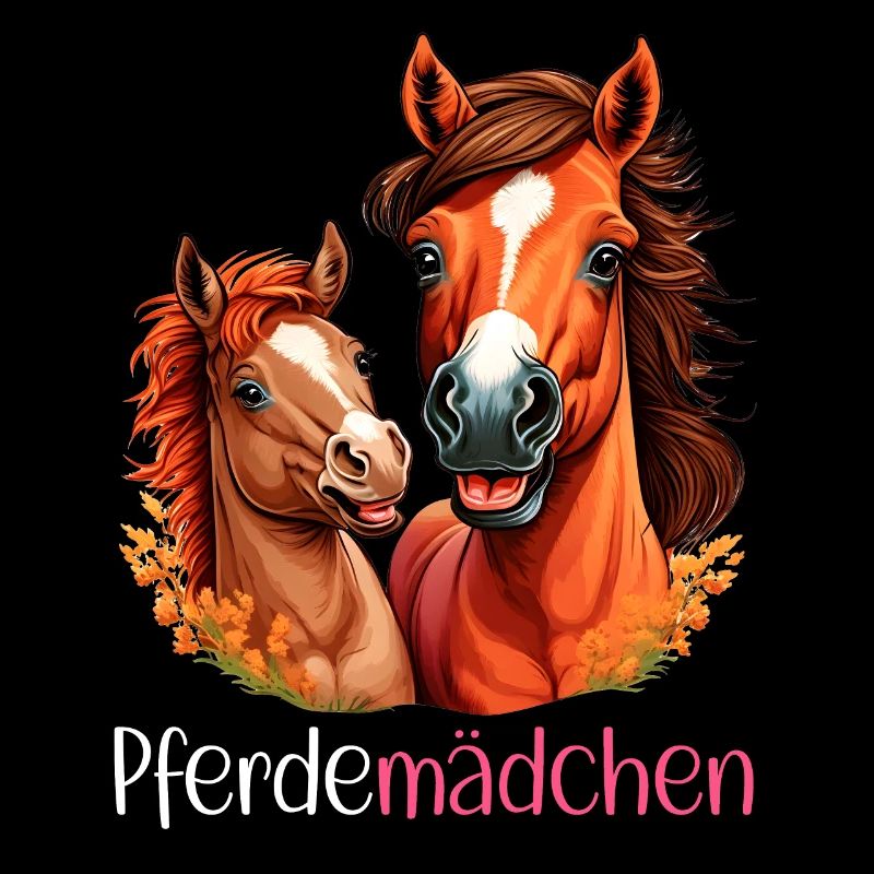 Pferdemädchen Pferdeshirt Pferd Fohlen Mädchen