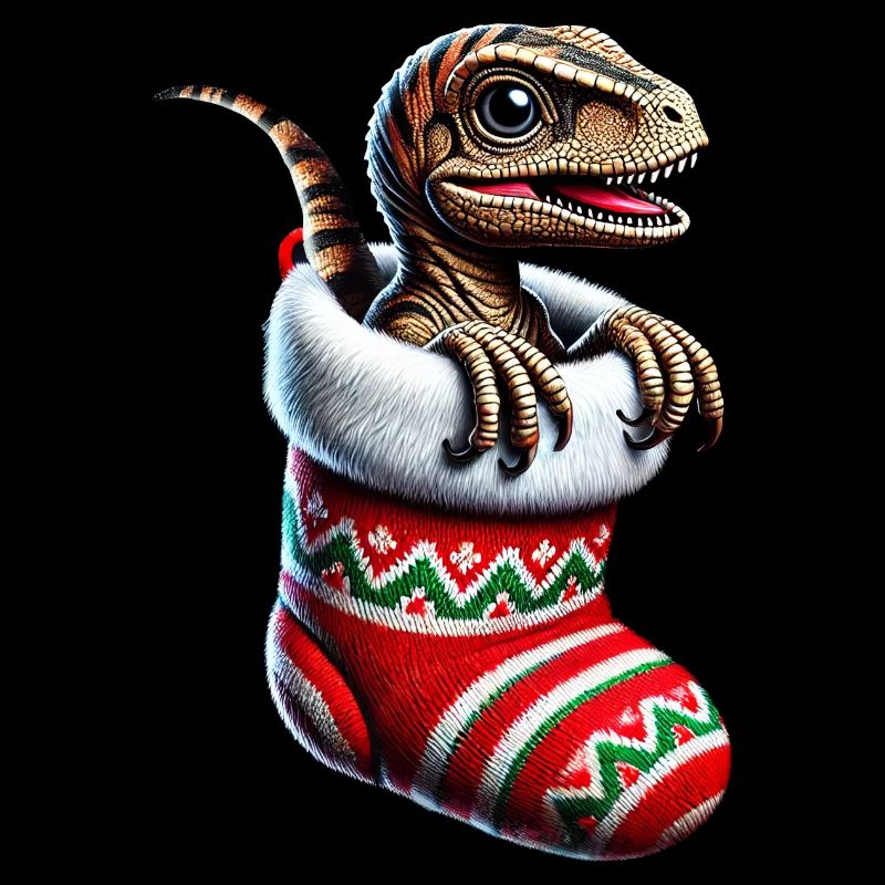 Bébé Vélociraptor Dinosaure de Noël