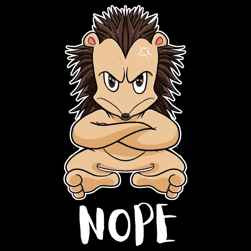 Nope Funny Lazy Hedgehog