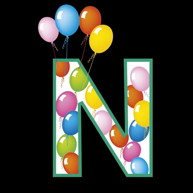 Buchstabe N Luftballons