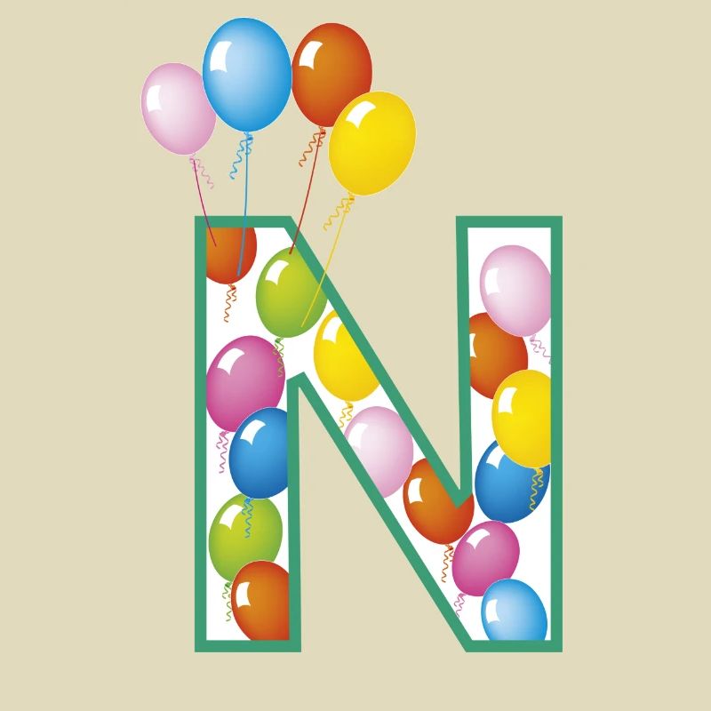 Buchstabe N Luftballons
