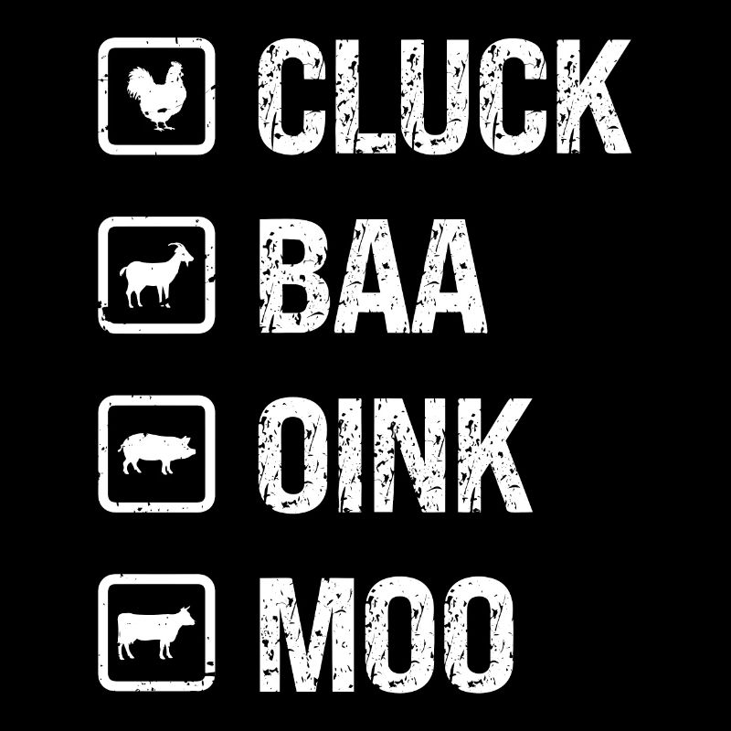 caqueter baa oink moo