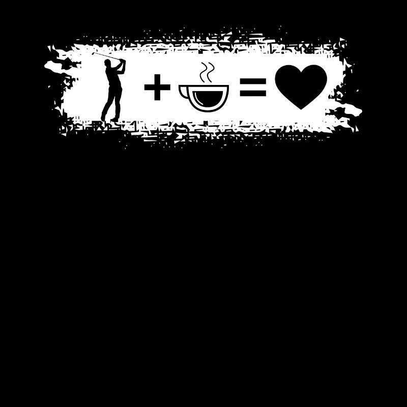 Grunge-Rechteck - Herz - Kaffee - Golf -