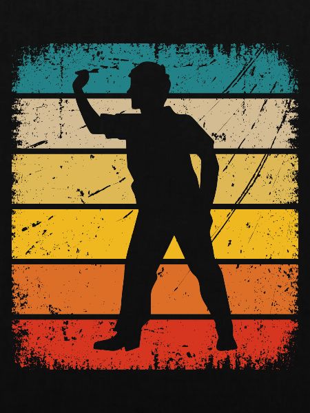 Retro Rectangle - Dart Spieler -