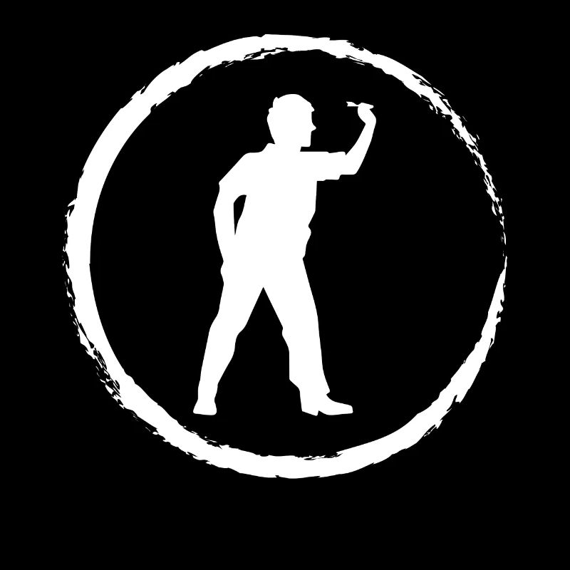 Grunge Circle - Joueur de fléchettes -
