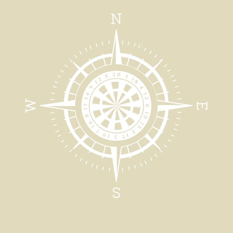 Kompass - Dartscheibe
