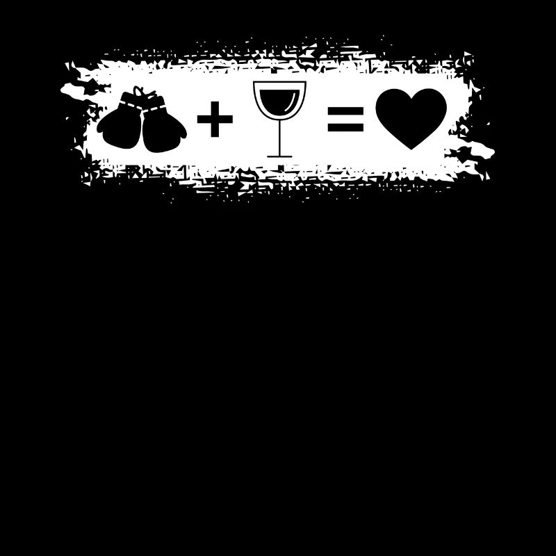 Grunge Rectangle - Coeur - Vin - Gants de boxe -