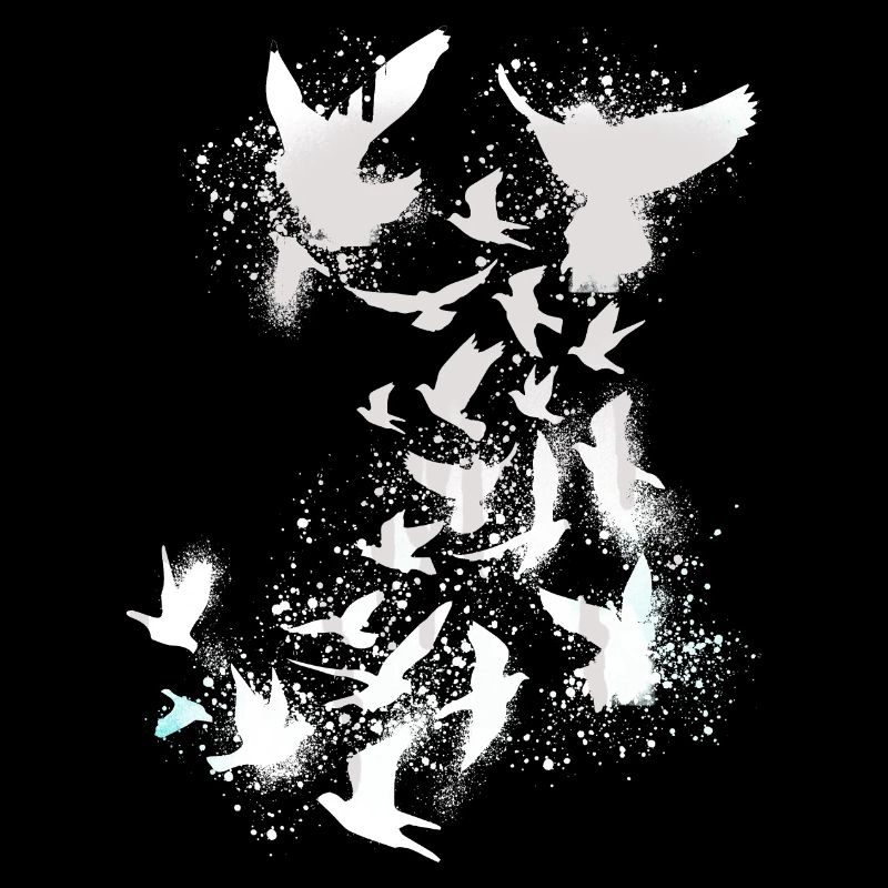 sourds,pigeons,oiseaux,vole d’oiseau,blanc,graffiti,