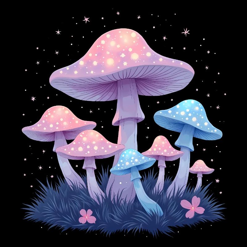 Magic Mushrooms - Mystical Forest Art