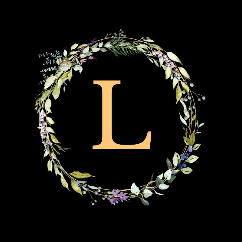 L Monogramm Eukalyptus-Kranz