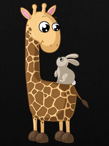 Glückliche Comic Giraffe