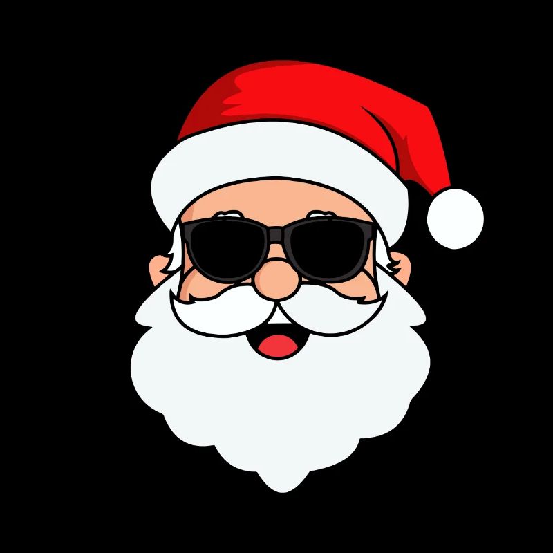Weihnachtsmann Gesicht Mit Brille