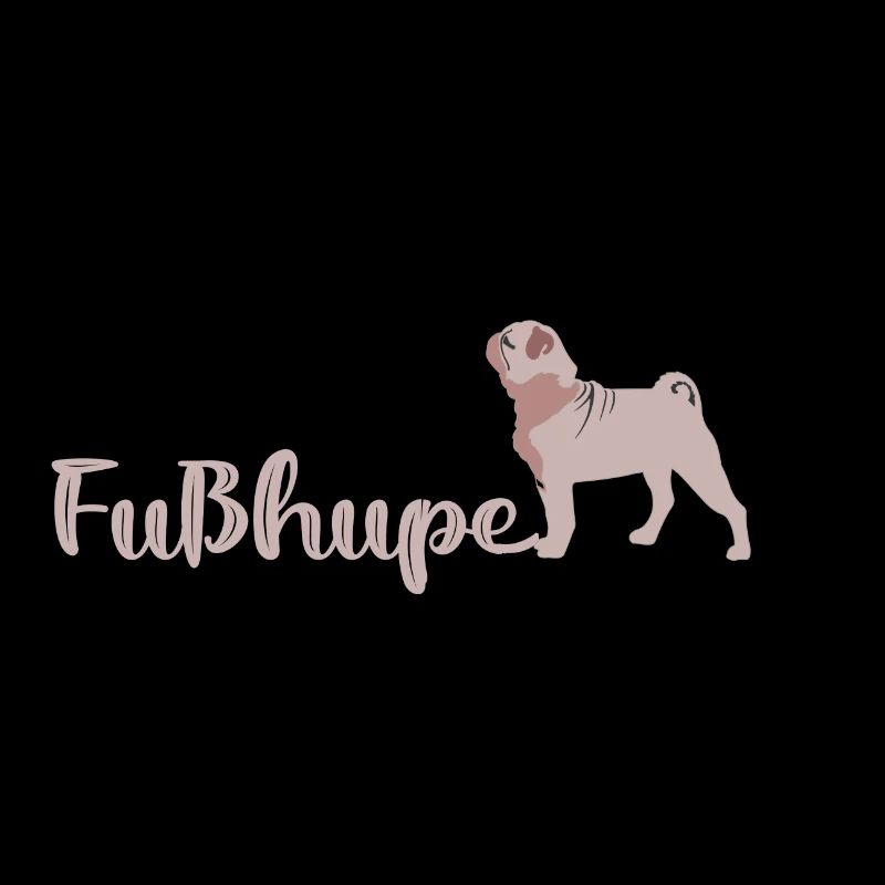 fußhupe,mops,kleiner hund,schriftzug,typo,hund