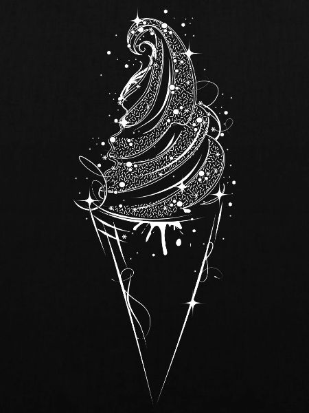 Eis in der Waffel