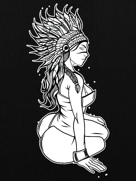 Indianerfrau // Blumen