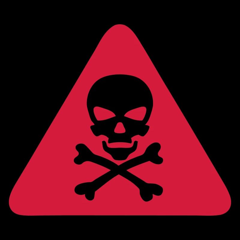 tete de mort panneau danger triangle 280)