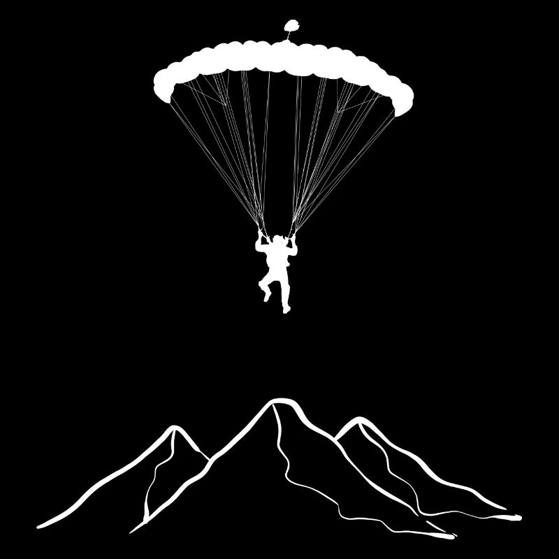 Paragliding-Berge. Bergsteiger Geschenk