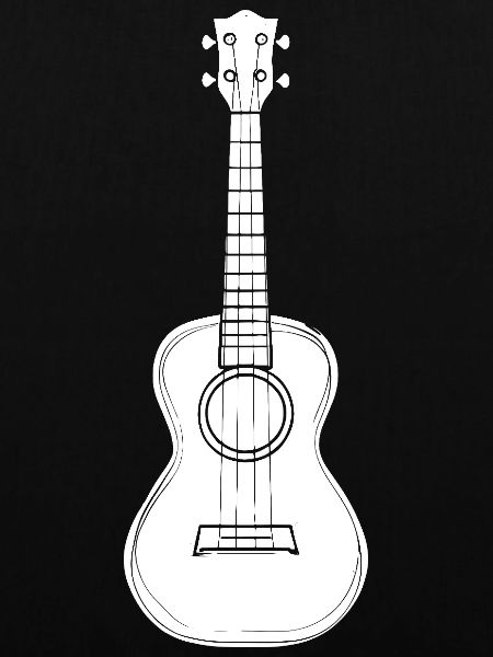 Ukulele Instrument Drawing