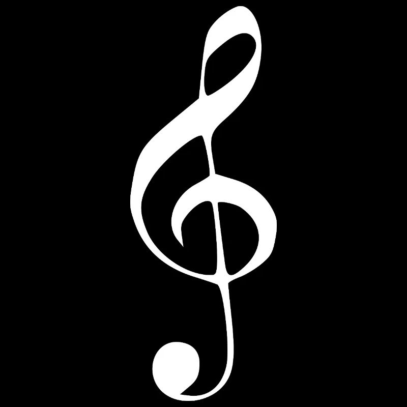 Note de clé de musique note note blanche