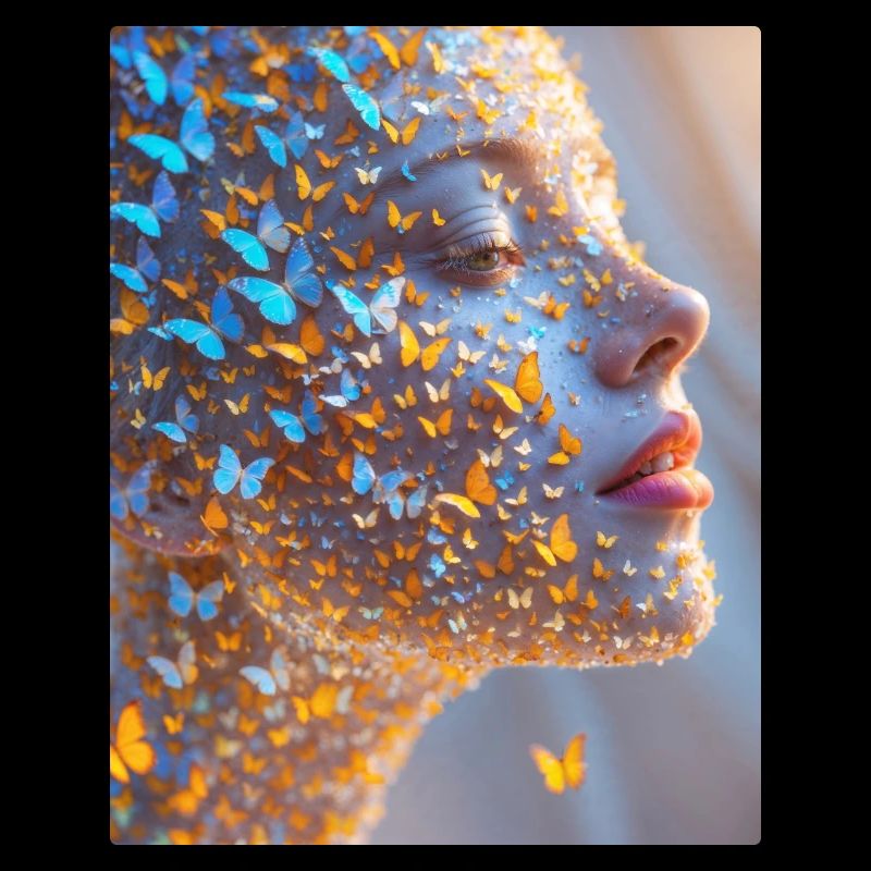 Art du visage de papillon
