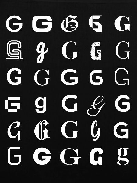 Verziertes G-Glyphen-Mosaik