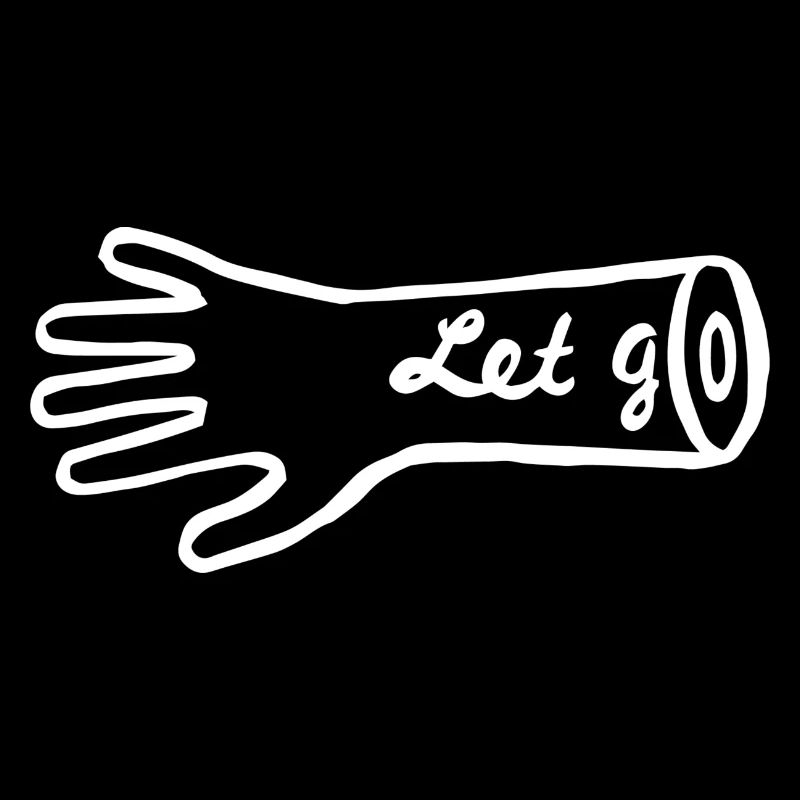 Idée de cadeau de main "Let Go" blanc