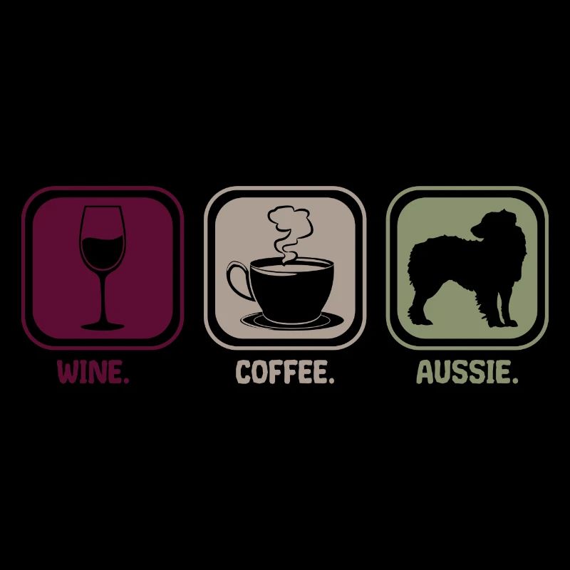 Aussie Australian Shepherd Wein Kaffee