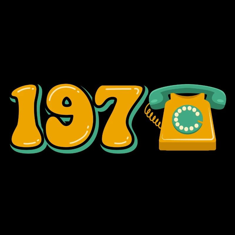Conception de nostalgie de téléphone rétro des années 70