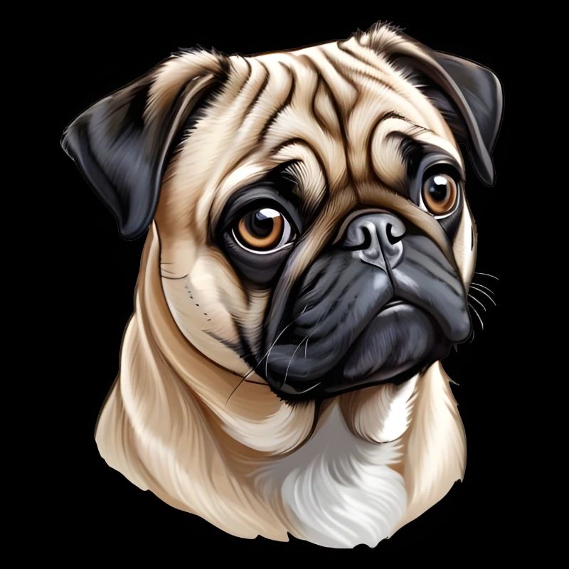 Mops Kopf