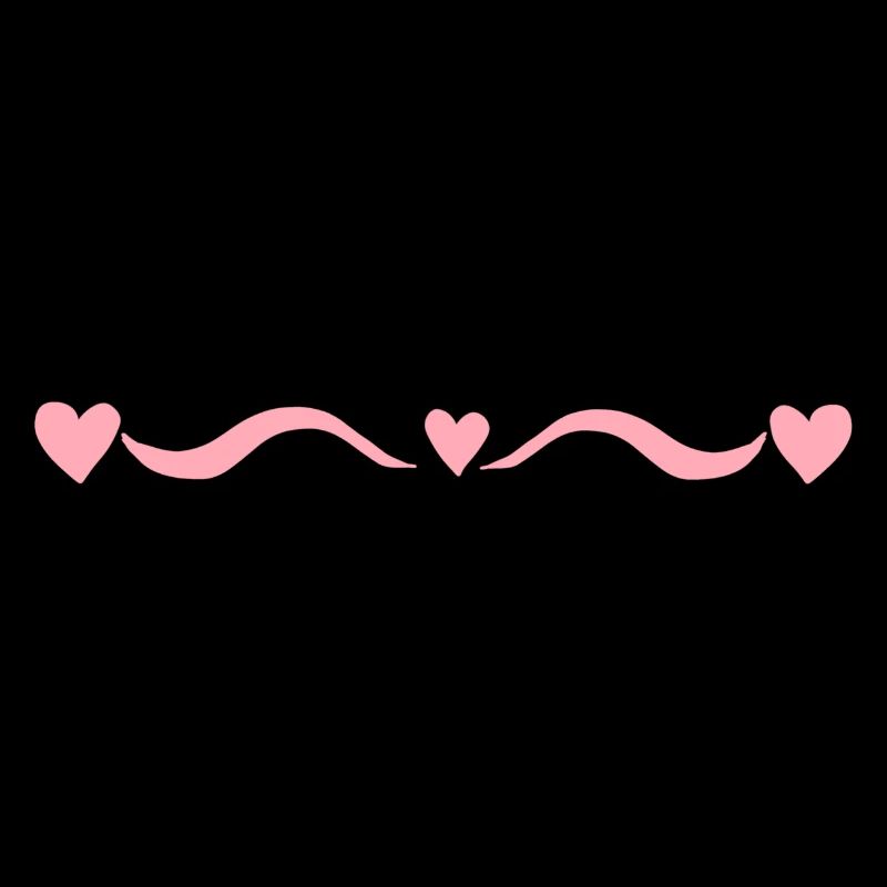 Pink Line Hearts Wave