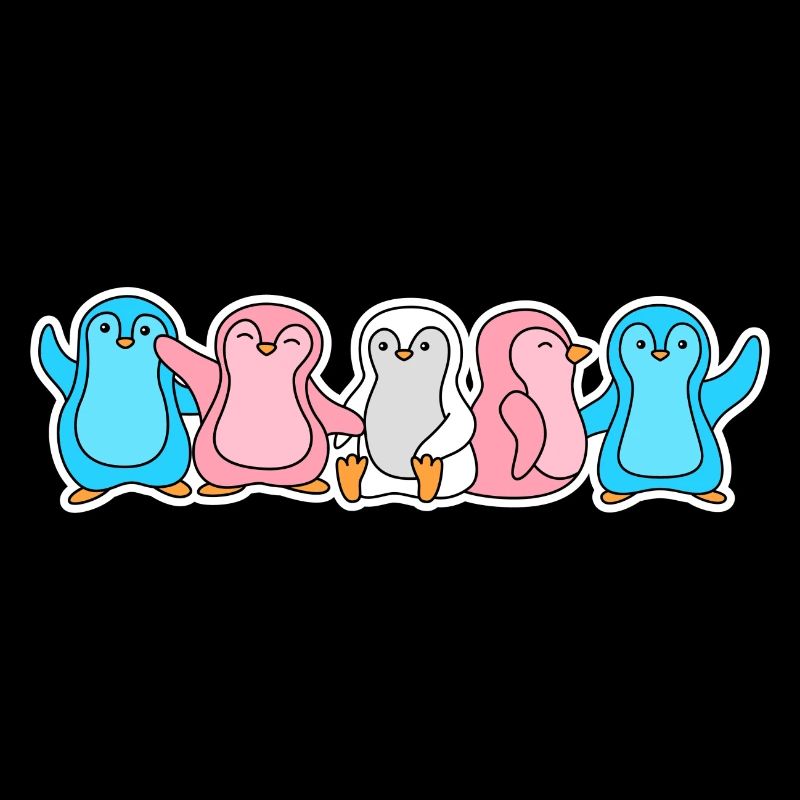 Conception de pingouins trans pour les personnes trans