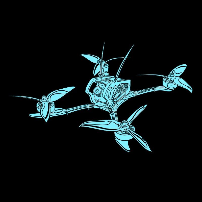 Blue fpv drone /racingdrone / pilot drone