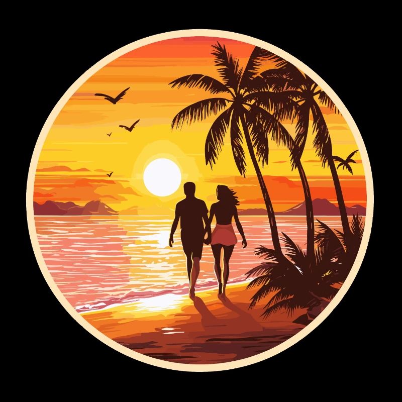 Sunset Beach Romantisches Paar