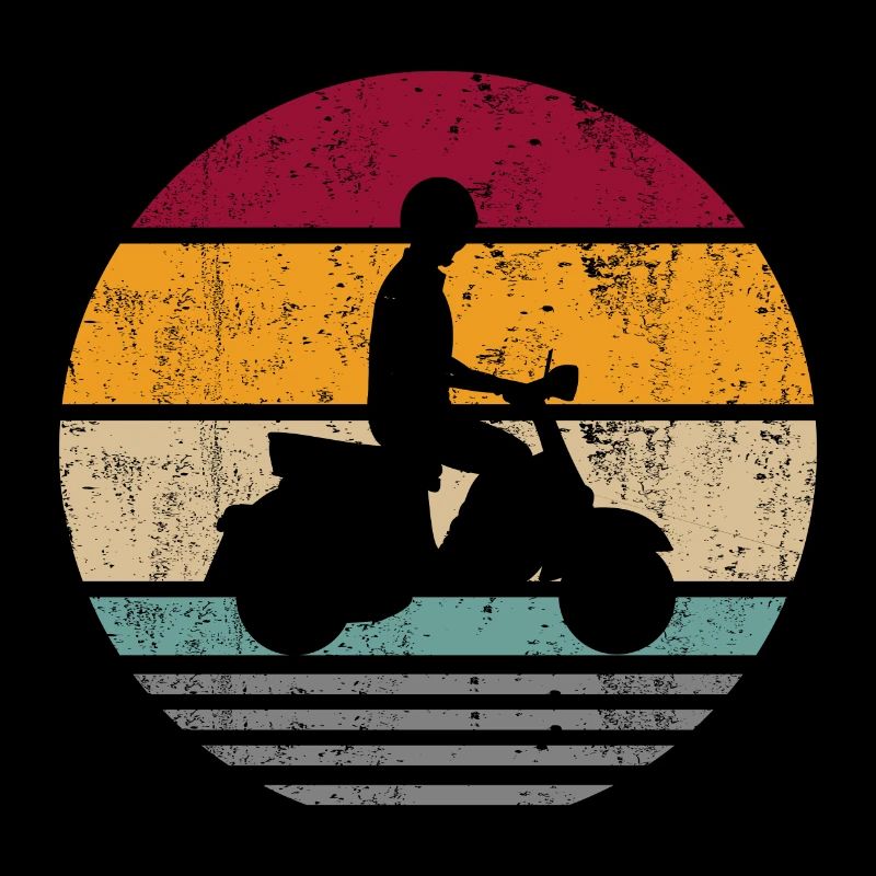 Motorroller Elektroroller Rollerfahrer Retro