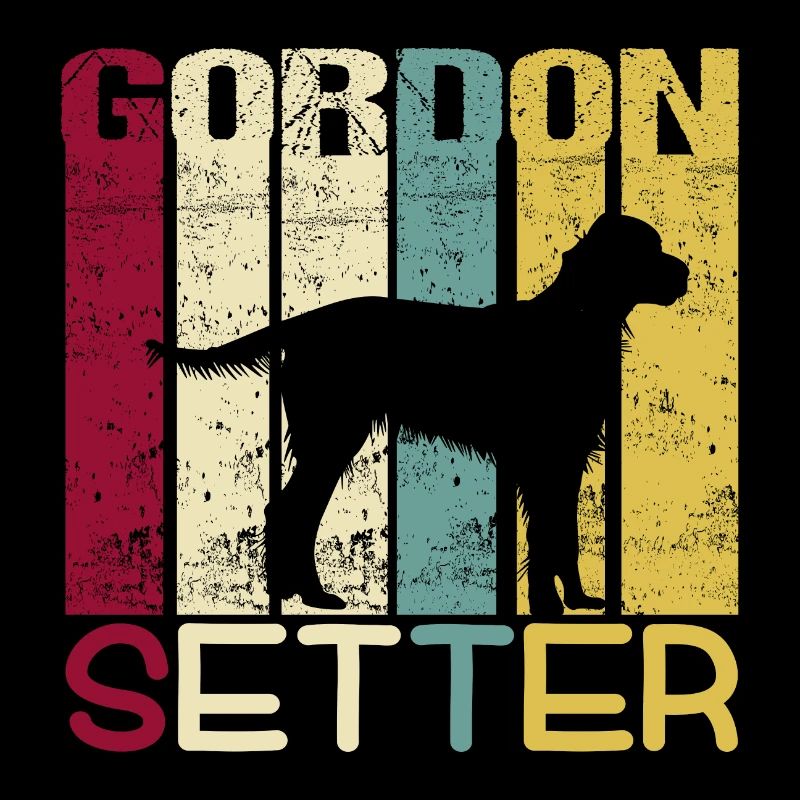 Gordon Setter Dog Retro Vintage Silhouette