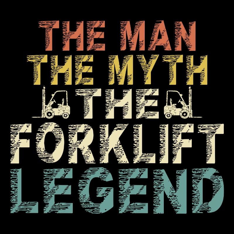 Forklift driver Dad Funny sayings Legend Vintage