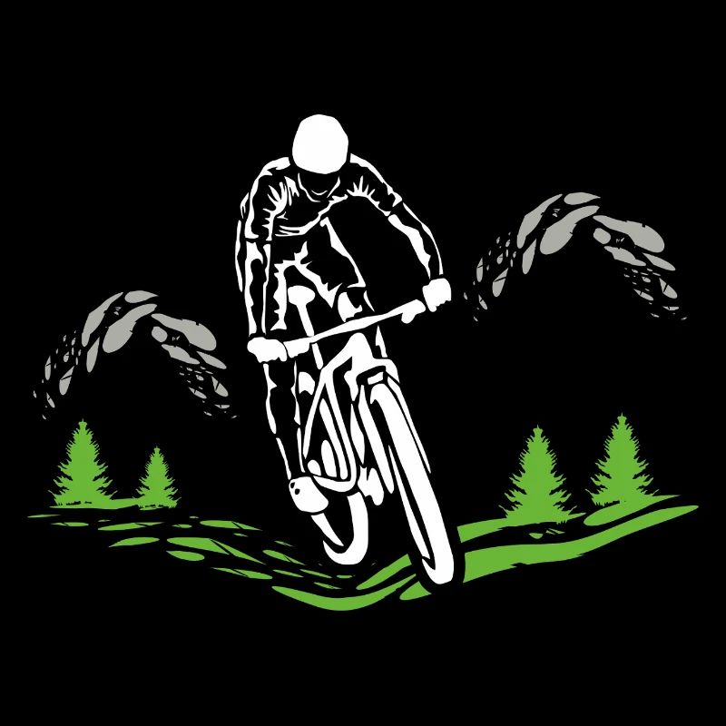 Mountainbike Shirt Motiv Downhill
