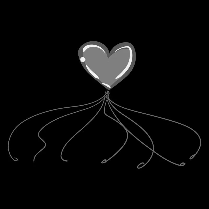 heart thread connected lines line
