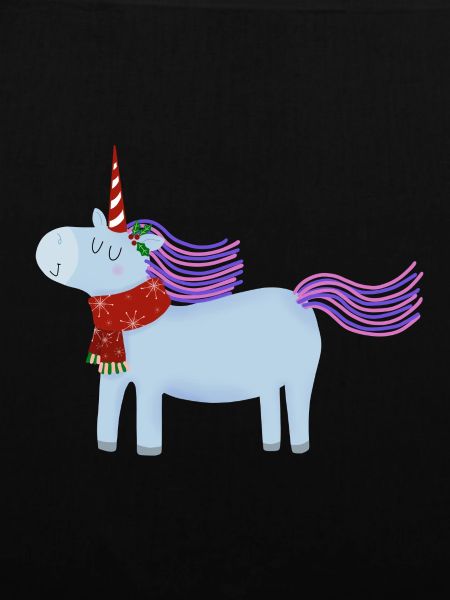 Weihnachtseinhorn mit Schal