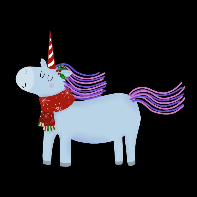 Licorne de Noël avec écharpe