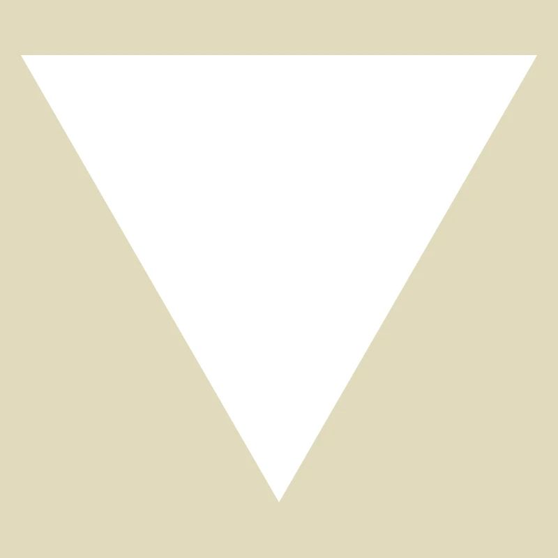 Triangle cadeau, géométrie surface forme blanche