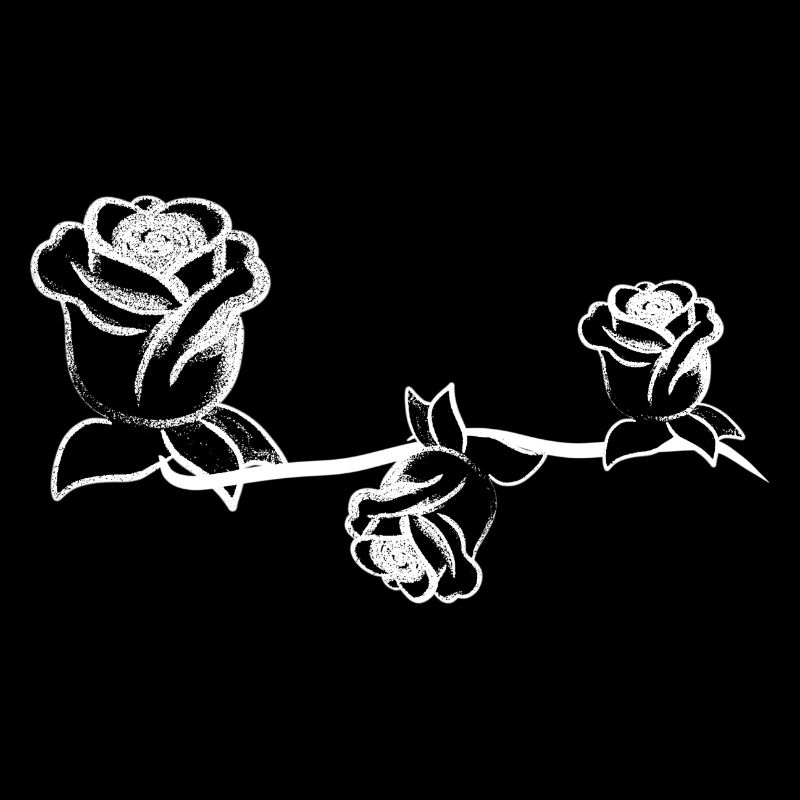 Three plants rose flower rose stroke