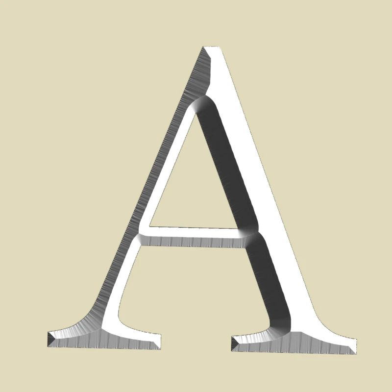 buchstabe a silber metall a