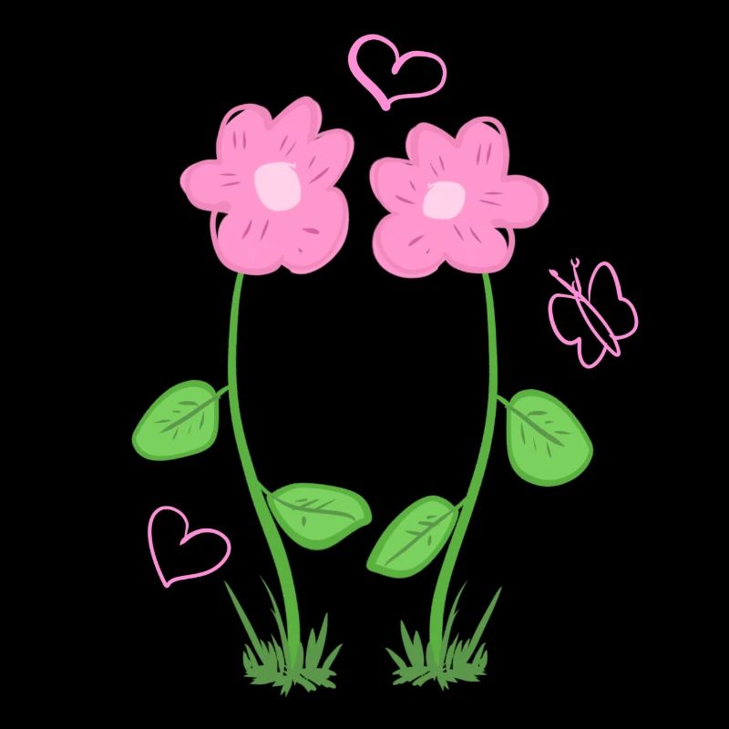 rosa blumen herz pärchen valentinstag