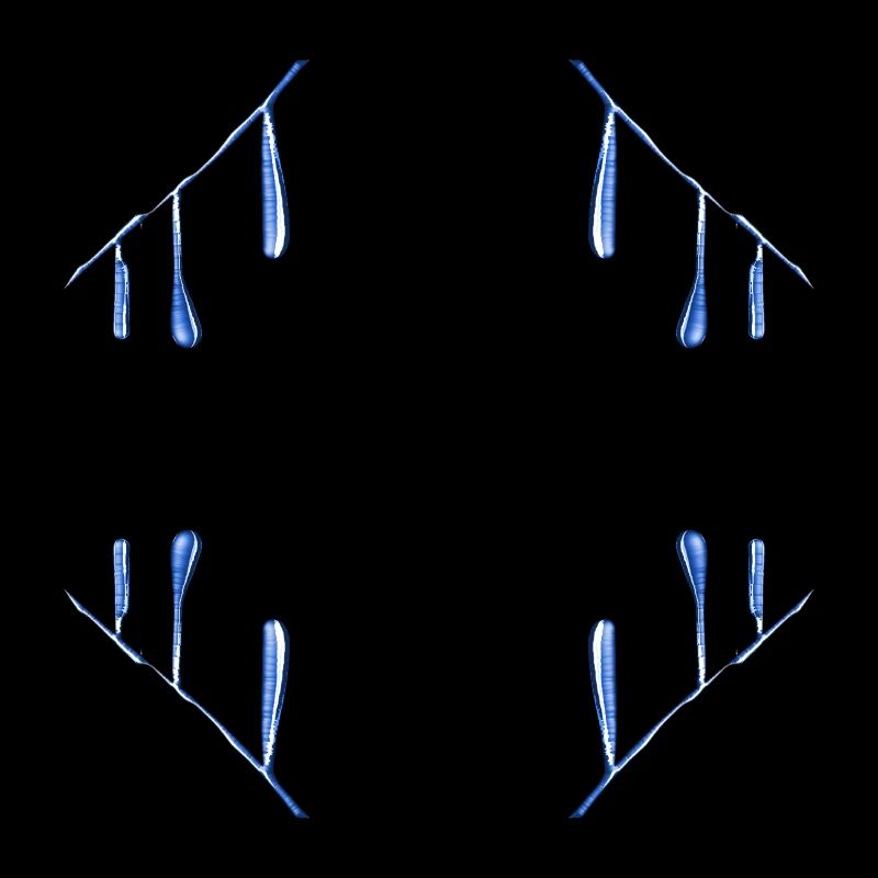 blue pattern drop
