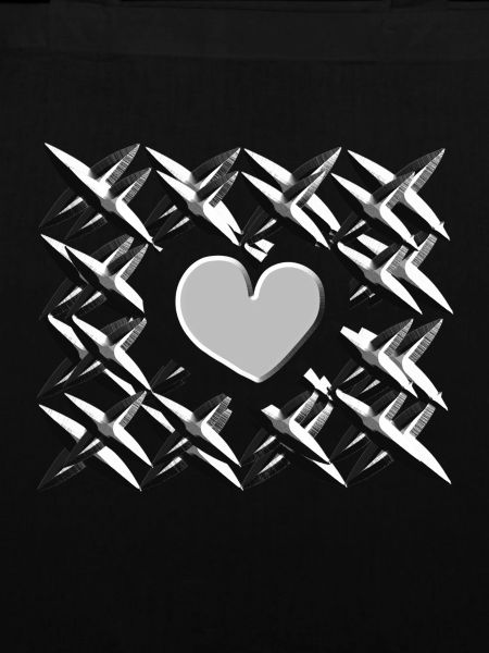 grey heart pattern
