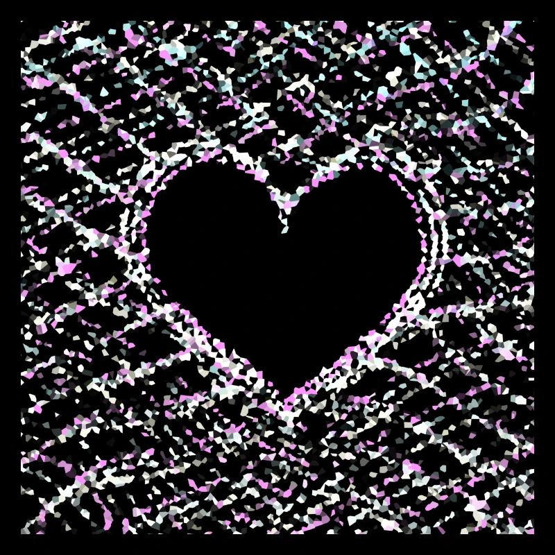 Points Motif Cross Heart Love Shape