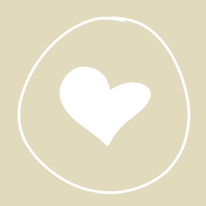 Heart Shape Circle Symbol