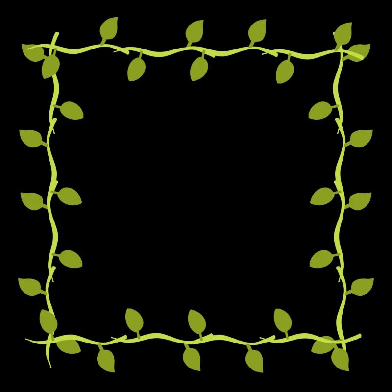 Four Leaves Line Nature Frame Sheet